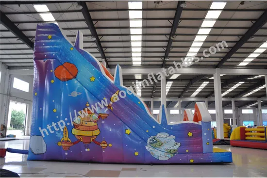 Most Popular Cosmic Theme Inflatable Dry Slide (AQ137)