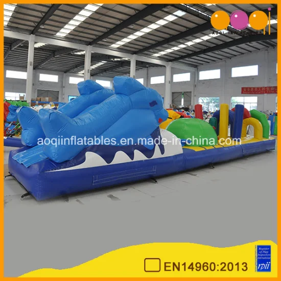 New Design Inflatable Porpoise Dolphin Inflatable Obstacle Course for Sale (AQ14138-1)