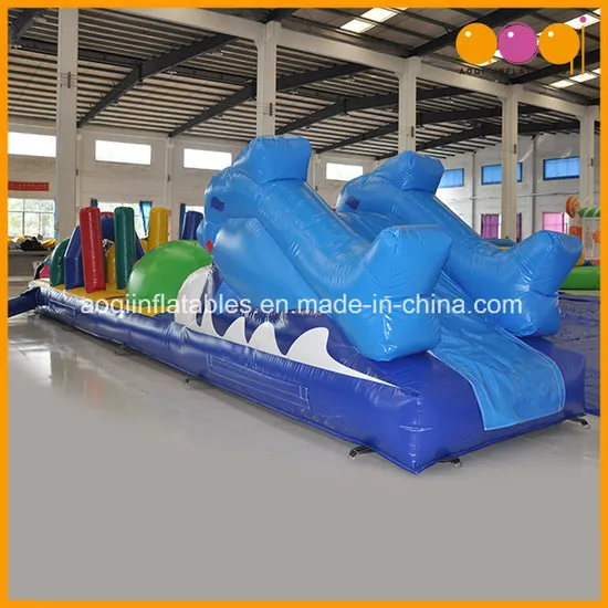 New Design Inflatable Porpoise Dolphin Inflatable Obstacle Course for Sale (AQ14138-1)