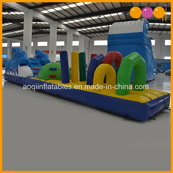 New Design Inflatable Porpoise Dolphin Inflatable Obstacle Course for Sale (AQ14138-1)