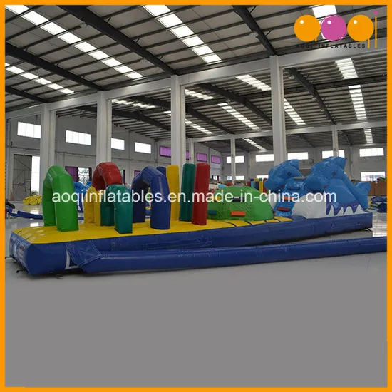 New Design Inflatable Porpoise Dolphin Inflatable Obstacle Course for Sale (AQ14138-1)