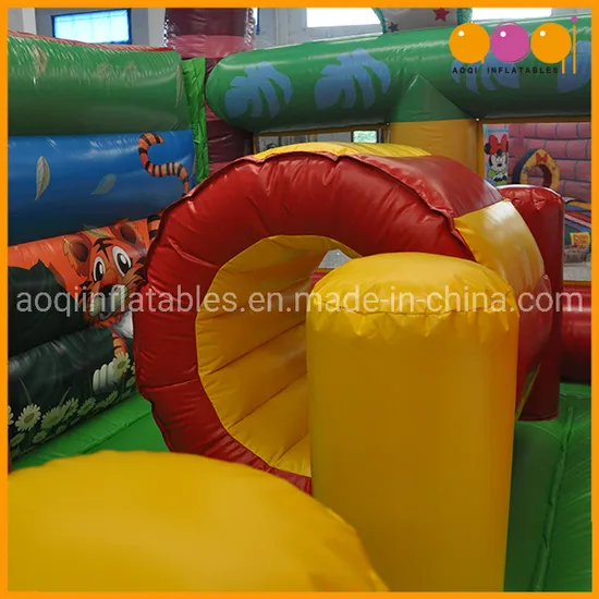 New Style Inflatable Tiger Fun City with Obstacle Courses for Kids (AQ13212)