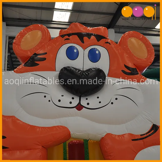 New Style Inflatable Tiger Fun City with Obstacle Courses for Kids (AQ13212)