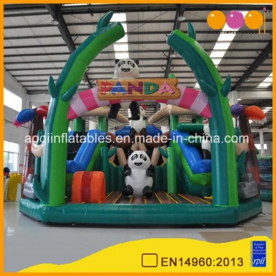 Panda Fun City Inflatable Bouncer Slide Amusement Park (AQ01739-1)