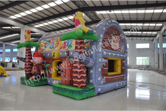 Pirate House Full of Gold Inflatable Castle Bouncer Combo Fun City ((AQ01728)