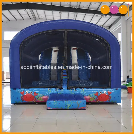 Polar Bear Slide with Pool Inflatable Water Slide (AQ01579)