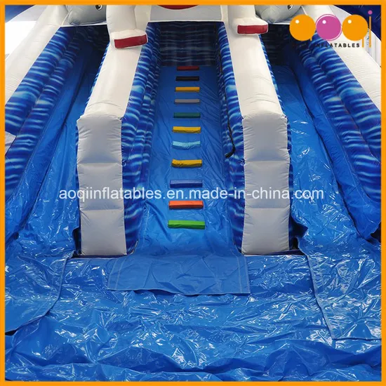 Polar Bear Slide with Pool Inflatable Water Slide (AQ01579)