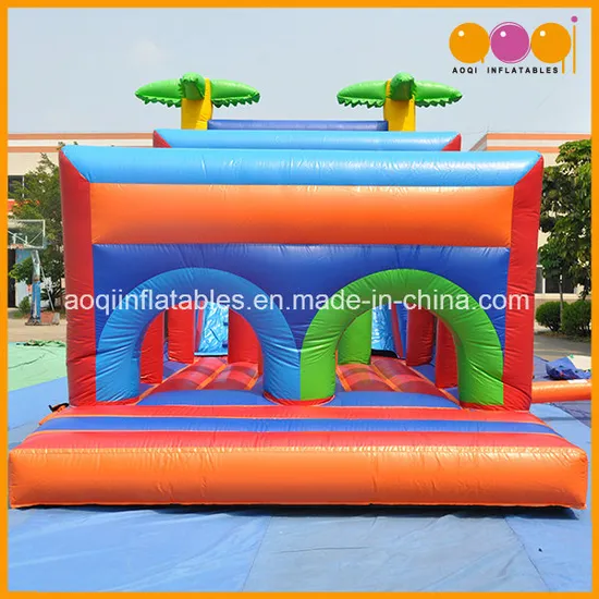 Popular Blue Jungle Obstacle Outdoor Crazy Inflatable (AQ1412-1)