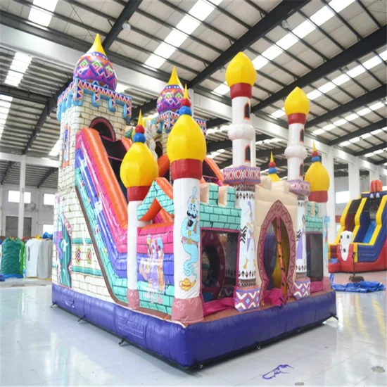 Popular Cartoon Theme Inflatable Fun City Castle for Kids (AQ01505-3)