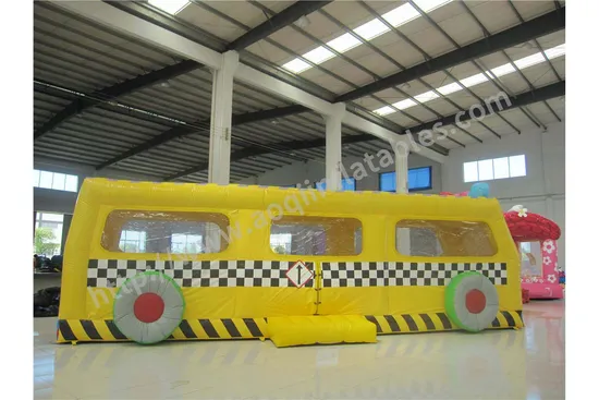 Popular Entertainment Baby Bus Bounce House Commercial Inflatable Slide Bouncer (AQ01342)