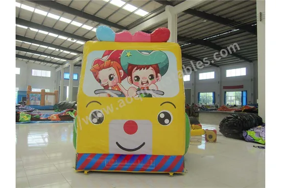 Popular Entertainment Baby Bus Bounce House Commercial Inflatable Slide Bouncer (AQ01342)