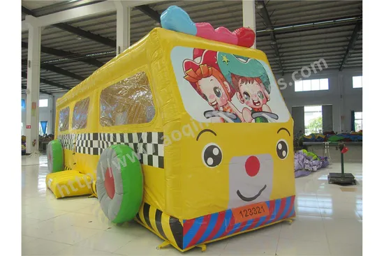 Popular Entertainment Baby Bus Bounce House Commercial Inflatable Slide Bouncer (AQ01342)