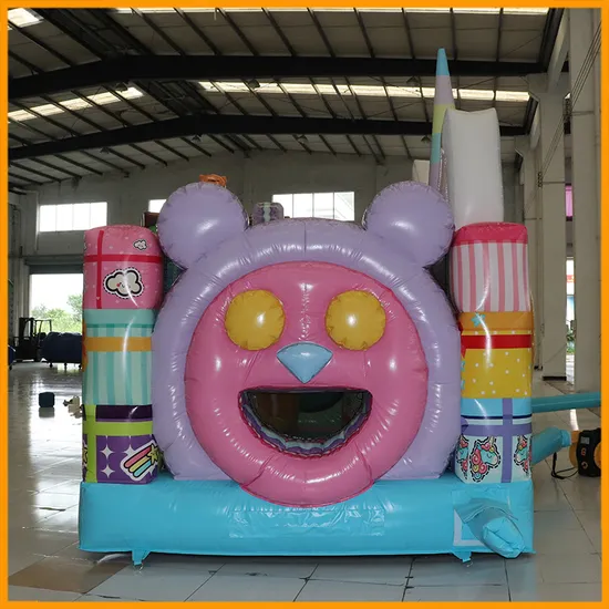 Popular Macaron PVC Material Inflatable Unicorn Bounce House (AQ01889-1)