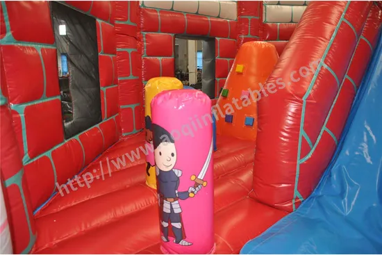 Prince and Princess Red Plaid Inflatable Castle (AQ592-2)