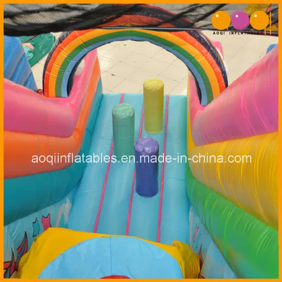 Rainbow Unicorn Inflatable Slide for Kid (AQ01860)