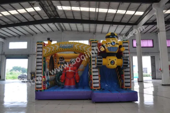 Robot Bouncer Inflatable Trampoline Combo with Slide (AQ01759)