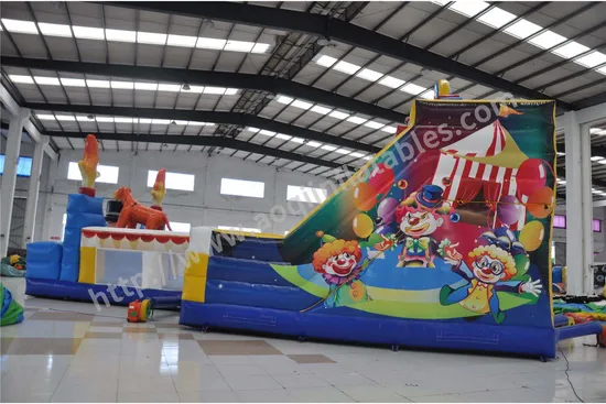 Used Commercial Inflatable Playhouse Bouncers Circus Show Fun City (AQ01649)