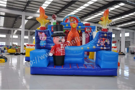 Used Commercial Inflatable Playhouse Bouncers Circus Show Fun City (AQ01649)