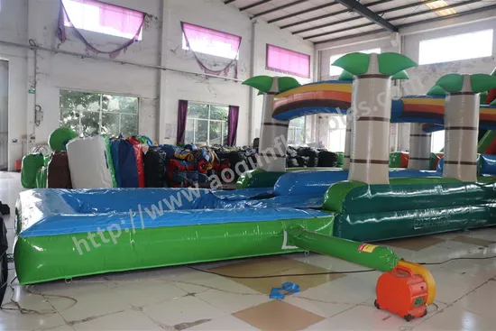 Water Park Giant Inflatable Slip and Slide Water Slide with Pool