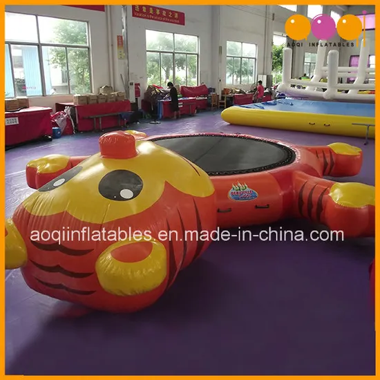 Water Play Equipment Cute Tiger Inflatable Water Trampolin for Adults Kids (AQ3104)