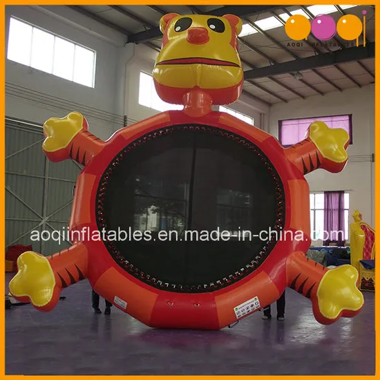 Water Play Equipment Cute Tiger Inflatable Water Trampolin for Adults Kids (AQ3104)