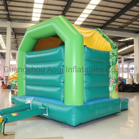 Zoo Animal Inflatable Slides Bounce House Jumping Castle with Slide (AQ696)