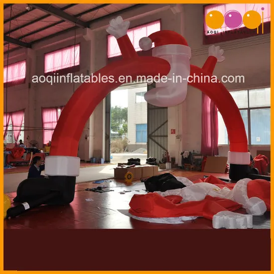 Christmas Holiday Advertising Inflatable Santa Claus Inflatable Arch (AQ57128)