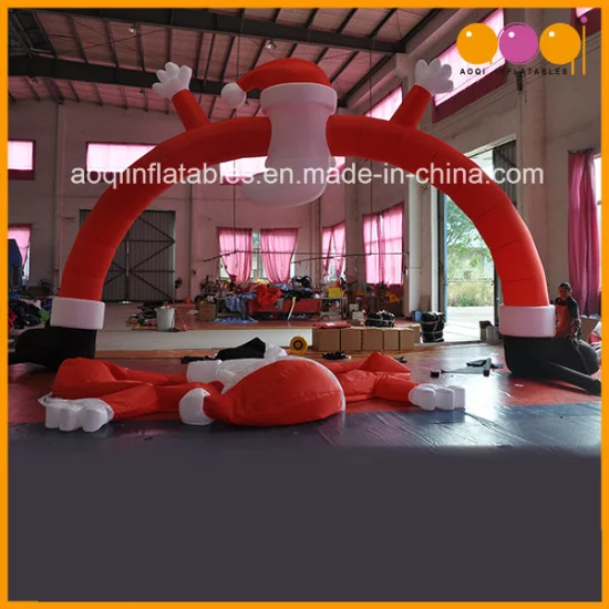 Christmas Holiday Advertising Inflatable Santa Claus Inflatable Arch (AQ57128)