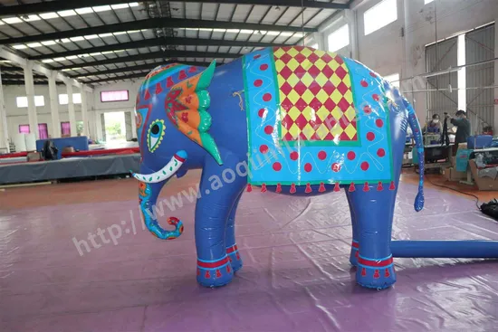 Inflatable Cartoon for Promotion Inflatable Cartoon Blue Elephant Model for Advertising (AQ56106-3)