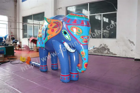 Inflatable Cartoon for Promotion Inflatable Cartoon Blue Elephant Model for Advertising (AQ56106-3)