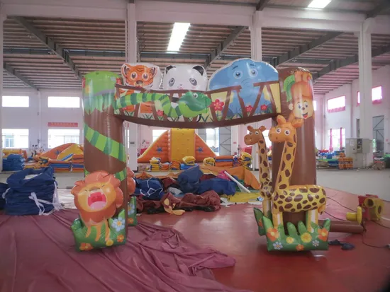 Kindergarten Inflatable Zoo Arch Door for Promotion (AQ53188)