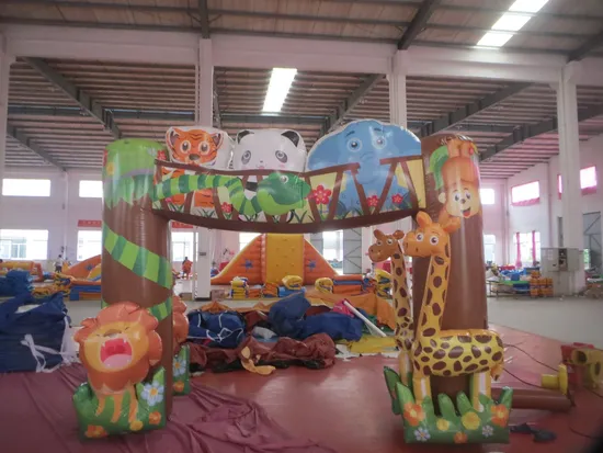 Kindergarten Inflatable Zoo Arch Door for Promotion (AQ53188)