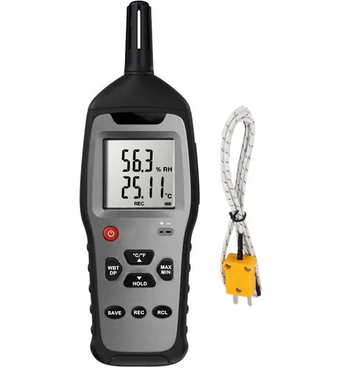 3-in-1 Thermocouple Temperature and Humidity Meter with Data Logger Ld8123