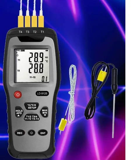 Good Sell 4 Channel Digital Thermocouple Thermometer Datalogger with Free Software ODM OEM Factory