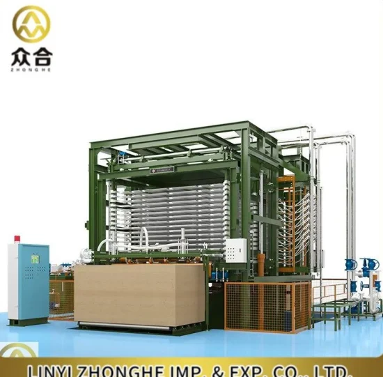 Zhonghe Layers Laminating Plywood Making Production Line Hot Press Machine CNC Router Machine