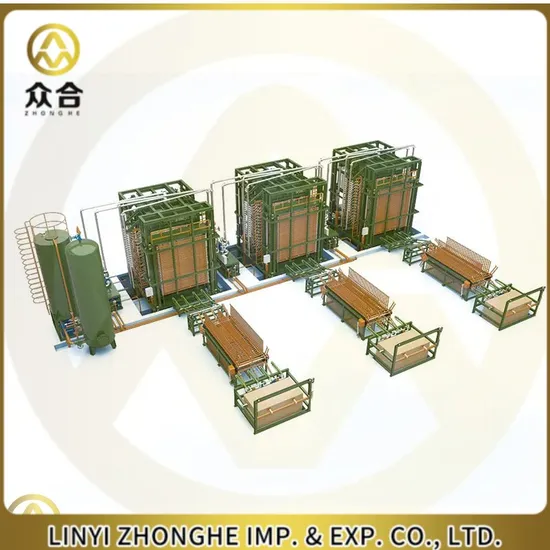 Zhonghe Layers Laminating Plywood Making Production Line Hot Press Machine CNC Router Machine