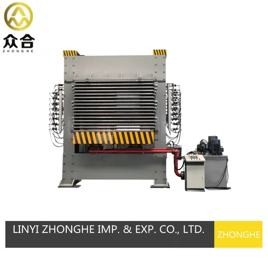 Zhonghe Linyi 600ton 15 Layers Plywood Hot Press Machine Wood Machine Hot Press Manufacturing Plant with Auto Loading Device