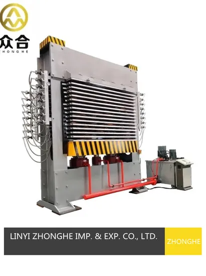 Zhonghe Linyi 600ton 15 Layers Plywood Hot Press Machine Wood Machine Hot Press Manufacturing Plant with Auto Loading Device