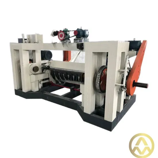 4-Foot Spindle Veneer Peeling Machine 2 Motors Wood Rotary Cutting