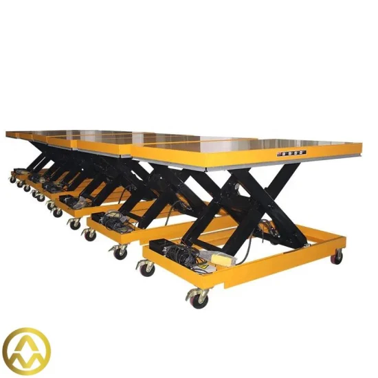 500kg Mobile Hydraulic Scissor Lift Table Lifting Trolley Electric Lift Cart Bike Trolly