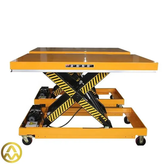 500kg Mobile Hydraulic Scissor Lift Table Lifting Trolley Electric Lift Cart Bike Trolly