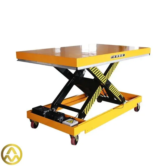 500kg Mobile Hydraulic Scissor Lift Table Lifting Trolley Electric Lift Cart Bike Trolly