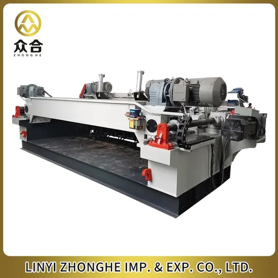 China Plywood Core Veneer Rotary Wood Log Peeling Lathe