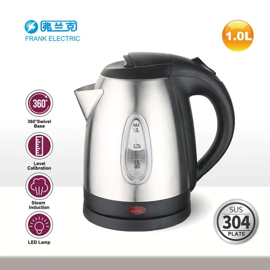 1.0L 304s/S Electric Kettle with Big Water Window