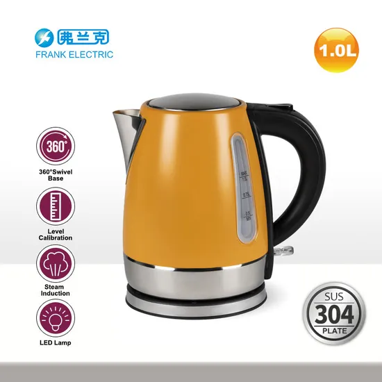 1.0 L 304SUS Color Coating Electric Kettle for Home