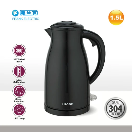 1.5L Double Wall Cool Touch Electric Kettle with Thermometer