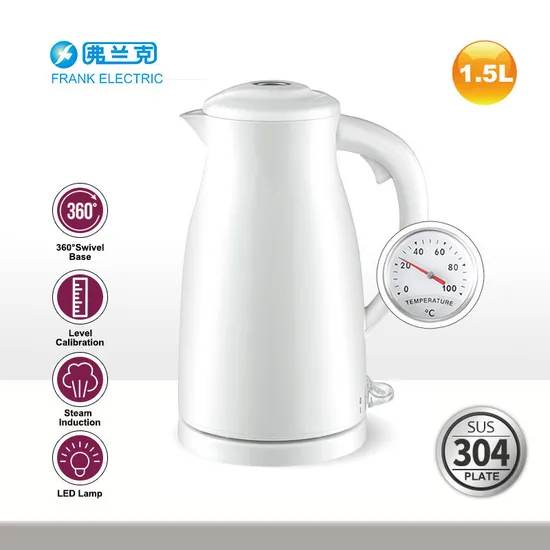 1.5L Double Wall Cool Touch Electric Kettle with Thermometer