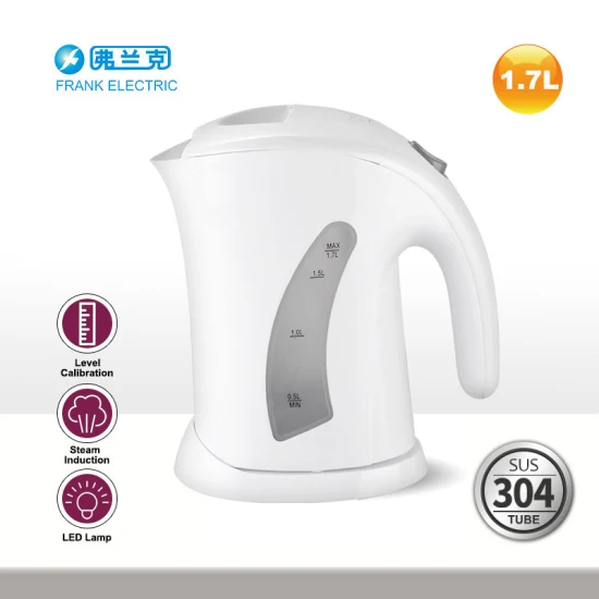 1.7L 220-240V 1850-2200W Immersed Plastic Electric Kettle