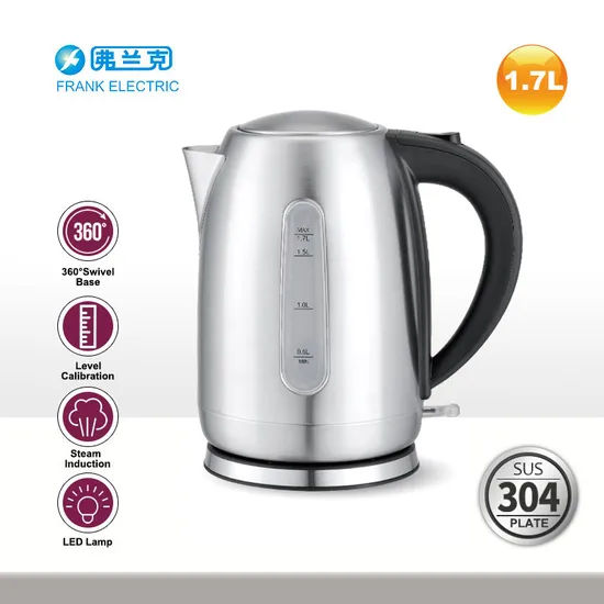 1.7L 304SUS Brush Stainless Steel Electric Water Kettle