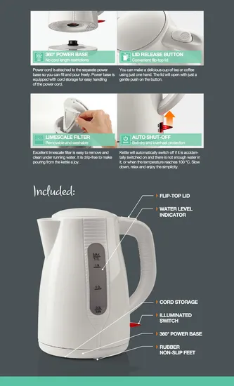 1.7L BPA Free Food Grade Electric Tea Maker